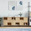 Image de vidaXL Buffets 3 pcs, Armoires de Salon avec Rangement, Organisateur de Maison Salle de Séjour Intérieur, Moderne, Chêne Sonoma Bois d'Ingénierie 3190152