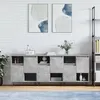 Image de Buffets 3 pcs gris béton bois d ingénierie