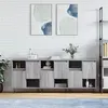 Image de vidaXL Dressoirs 3 st bewerkt hout grijs sonoma eikenkleurig3190155