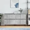 Image de Buffets 2 pcs gris béton bois d ingénierie
