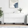 Image de vidaXL Buffets 2 pcs blanc bois d'ingénierie 3190181