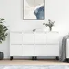 Image de vidaXL Buffets 2 pcs blanc brillant bois d'ingénierie 3190183
