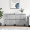 Image de vidaXL Buffets 2 pcs gris béton bois d'ingénierie 3190185