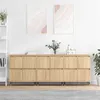 Image de vidaXL Buffets 3 pcs, Armoires de Salon avec Rangement, Organisateur de Maison Salle de Séjour Intérieur, Moderne, Chêne Sonoma Bois d'Ingénierie