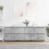 Image de Buffets 3 pcs gris béton bois d ingénierie