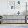 Image de vidaXL Buffets 3 pcs gris béton bois d'ingénierie 3190201