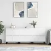 Image de vidaXL Buffets 3 pcs blanc brillant bois d'ingénierie3190207