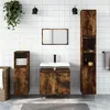 Image de Ensemble de meubles de salle de bain 3 pcs Chêne fumé