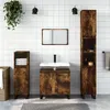 Image de Ensemble de meubles de salle de bain 3 pcs Chêne fumé