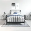 Image de vidaXL Tables de Chevet 2 pcs, Armoires de Nuit avec Pieds Réglables, Armoires de Lit avec Rangement, Tables d'Appoint Chambre, Moderne, Sonoma Gris Bois Ingénierie