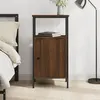 Image de vidaXL Nachtkastje 41x31x80 cm bewerkt hout bruin eikenkleur825931