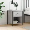 Image de vidaXL Table de Chevet, Armoire de Nuit avec Pieds Réglables, Armoire de Lit avec Rangement, Table de Nuit Chambre, Moderne, Sonoma Gris Bois d'Ingénierie