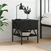 Image de Table de chevet noir 40x42x45 cm bois d'ingénierie