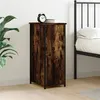 Image de vidaXL Table de chevet chêne fumé 32x42x80 cm bois d'ingénierie825967