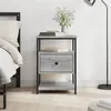 Image de vidaXL Table de Chevet, Armoire de Nuit avec Pieds Réglables, Armoire de Lit avec Rangement, Table de Nuit Chambre, Moderne, Sonoma Gris Bois d'Ingénierie