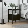 Image de vidaXL Table de chevet noir 34x36x50 cm bois d’ingénierie826043
