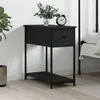 Image de vidaXL Nachtkastje 30x60x60 cm bewerkt hout zwart826053