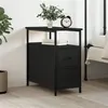 Image de vidaXL Table de chevet noir 30x60x60 cm bois d’ingénierie826063