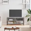 Image de vidaXL Meuble TV, Armoire de Télévision avec 2 Compartiments et Étagère, Meuble Télé avec Pieds Salle de Séjour, Sonoma Gris Bois d'Ingénierie