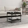 Image de vidaXL Salontafel 49,5x49,5x45 cm bewerkt hout zwart832808