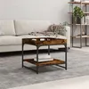 Image de vidaXL Salontafel 49,5x49,5x45 cm bewerkt hout gerookt eikenkleurig832810