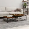 Image de Tables basses gigognes 2 pcs chêne fumé bois d ingénierie