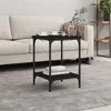 Image de vidaXL Table basse noir 40x40x55 cm bois d'ingénierie832823