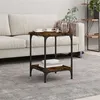 Image de Table basse chêne fumé 40x40x55 cm bois d ingénierie