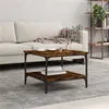 Image de Table basse chêne fumé 55x55x40 cm bois d ingénierie