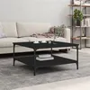 Image de Table basse noir 80x80x40 cm bois d ingénierie
