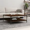 Image de vidaXL Table basse chêne marron 100x100x40 cm bois d'ingénierie832847
