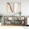 Image de vidaXL Wandtafel 160x30x75 cm bewerkt hout en ijzer sonoma eikenkleur832849