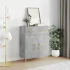 Image de vidaXL Buffet gris béton 69,5x34x90 cm bois d'ingénierie827968