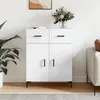 Image de Buffet Blanc brillant 69,5x34x90 cm Bois d ingénierie