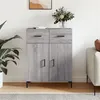 Image de vidaXL Buffet, Armoire avec Pieds, Meuble de Rangement avec Portes, Organisateur de Salon Intérieur, Moderne, Sonoma Gris Bois d'Ingénierie