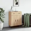 Image de vidaXL Buffet, Armoire avec Pieds, Meuble de Rangement avec Portes, Organisateur de Salon Intérieur, Moderne, Chêne Sonoma Bois d'Ingénierie