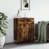 Image de vidaXL Buffet, Armoire avec Pieds, Meuble de Rangement avec Portes, Organisateur de Salon Intérieur, Moderne, Chêne Fumé Bois d'Ingénierie