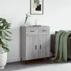 Image de vidaXL Buffet, Armoire avec Pieds, Meuble de Rangement avec Portes, Organisateur de Salon Intérieur, Moderne, Sonoma Gris Bois d'Ingénierie