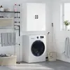 Image de vidaXL Armoire Murale, Placard Suspendu avec Rangement, Meuble Flottant de Salon Bureau Chambre à Coucher, Moderne, Blanc Bois d'Ingénierie
