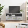 Image de vidaXL Meuble TV gris béton 102x36x50 cm bois d'ingénierie829016