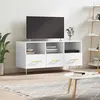 Image de vidaXL Meuble TV Blanc brillant 102x36x50 cm Bois d'ingénierie829022