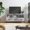 Image de vidaXL Meuble TV gris béton 102x36x50 cm bois d'ingénierie829048
