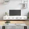 Image de Meuble TV blanc 150x36x30 cm bois d ingénierie
