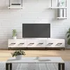 Image de vidaXL Meuble TV blanc brillant 150x36x30 cm bois d'ingénierie829158