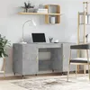 Image de Bureau gris béton 140x50x75 cm bois d'ingénierie