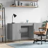 Image de Bureau sonoma gris 140x50x75 cm bois d ingénierie