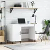 Image de Bureau blanc 140x50x75 cm bois d ingénierie