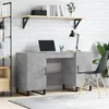 Image de vidaXL Bureau gris béton 140x50x75 cm bois d'ingénierie