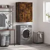 Image de vidaXL Armoire Murale, Placard Suspendu avec 3 Compartiments et Poignées, Meuble Flottant avec Rangement Salon Chambre, Chêne Fumé Bois d'Ingénierie
