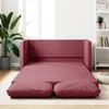 Image de Canape convertible vidaxl 2 places en tissu rouge 60 x 174 x 55 cm